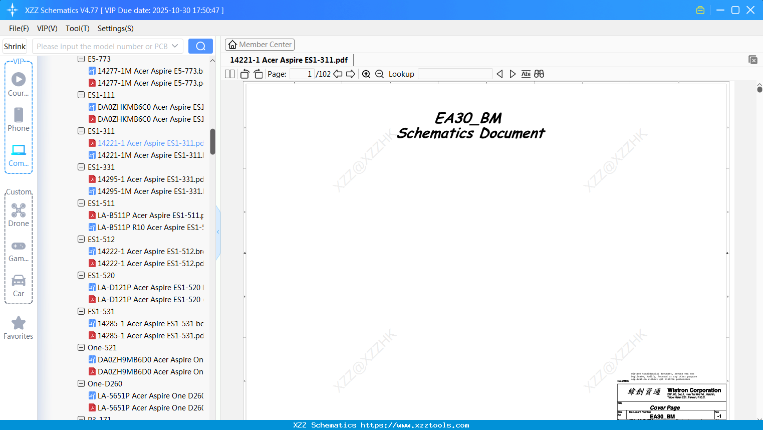 Laptop 14221-1 Acer Aspire ES1-311